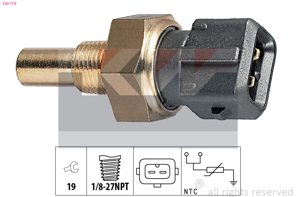 Senzor,temperatura lichid de racire 530 119 KW